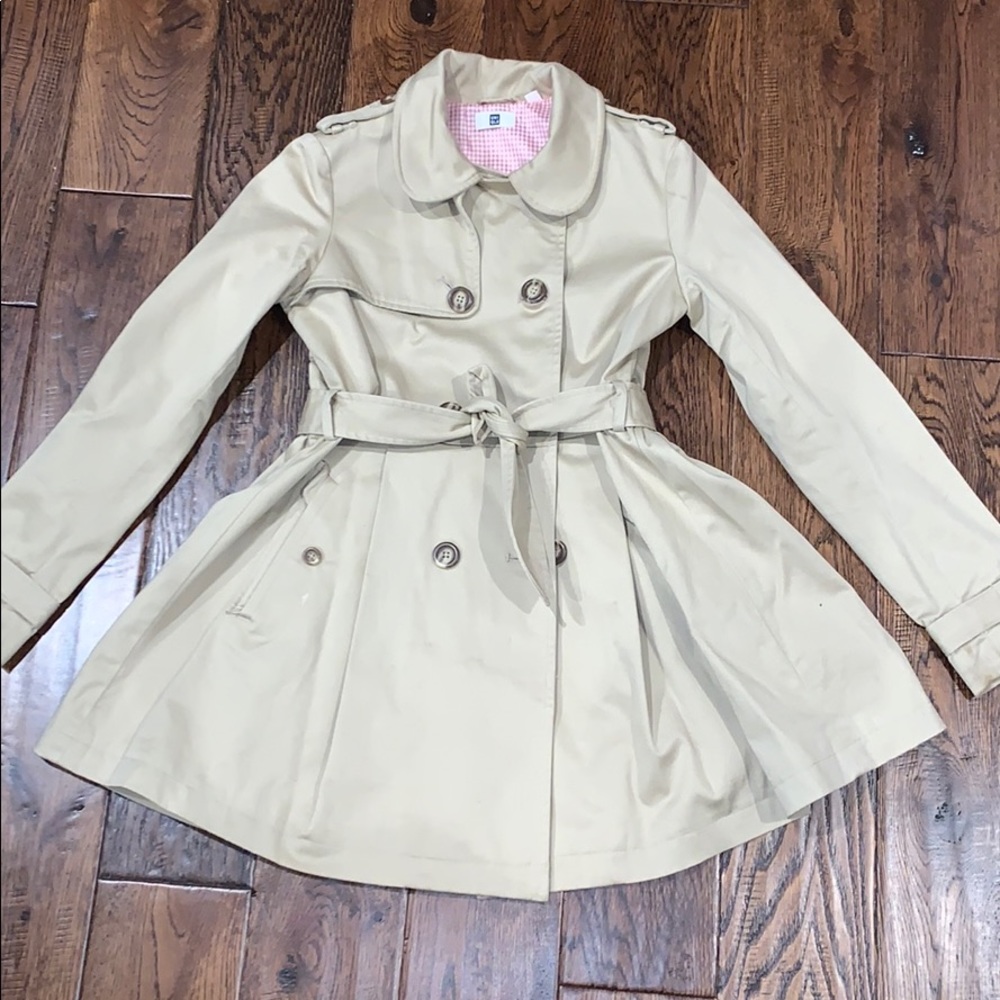 UNIQLO TAN CREAM BEIGE TRENCH JACKET COAT